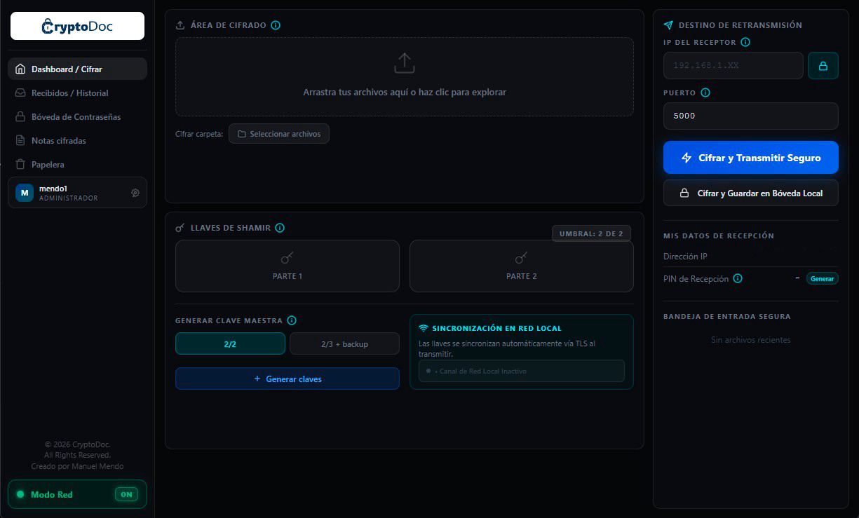 CryptoDoc Dashboard / Cifrar