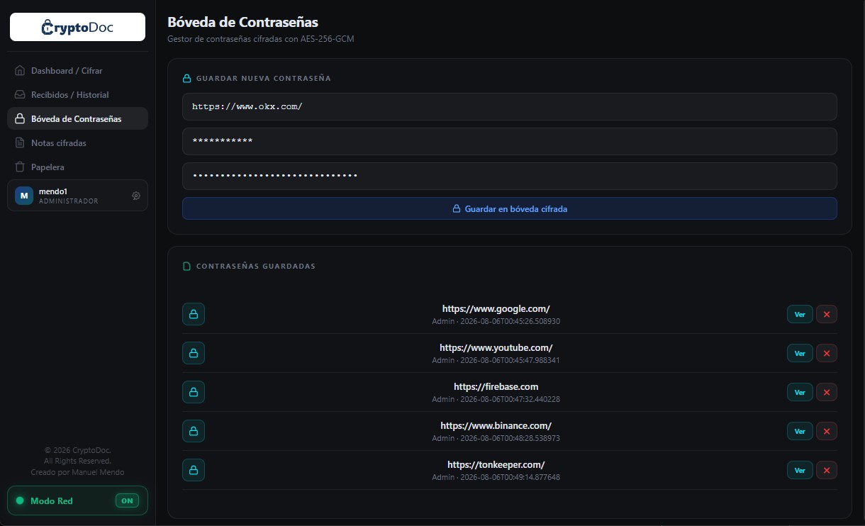 CryptoDoc Bóveda de Contraseñas