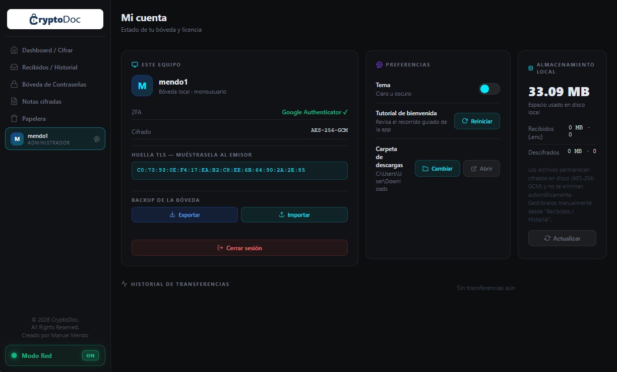 CryptoDoc Mi Cuenta